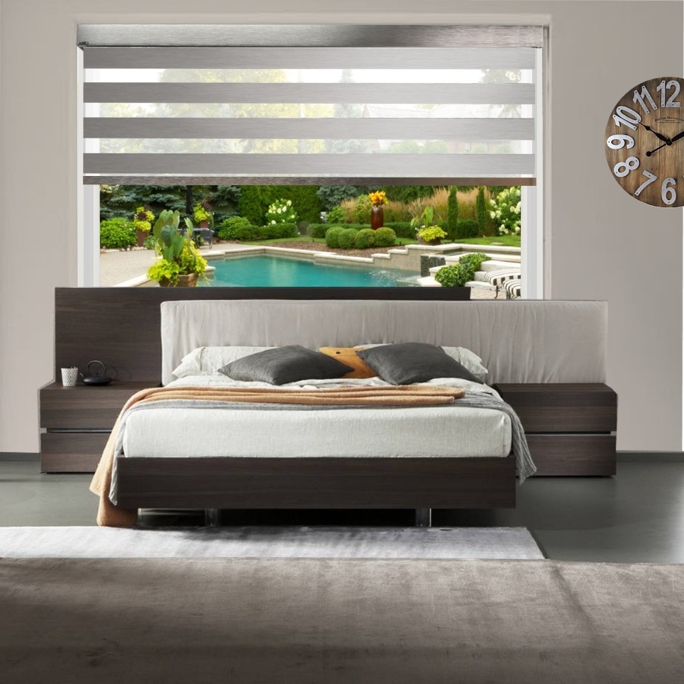 HEWO duo rolgordijn darkness-wide verduisterend linnen-grey product afbeelding